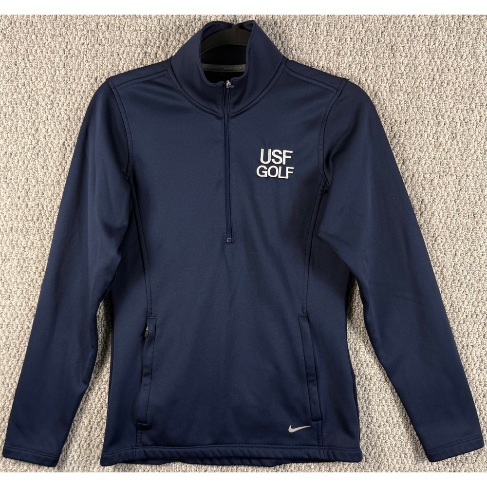 Nike Golf USF 1/4 Zip Pullover S Navy Blue University San Francisco
